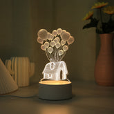 LumenNest - Moderne 3D Ballon Huis LED Nachtlamp