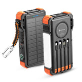 Soltra – 20.000 mAh Draadloze Powerbank op Zonne-energie, Ideaal voor Onderweg