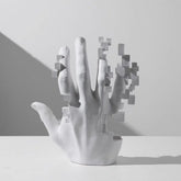 Palmaire - Elegante Witte Palm Sculptuur Decor