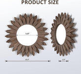 AuraFrame – 12 Inch Zonnestraal Lijst in Verweerd Notenhout