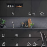 Clutterfree - Set van 11 Keukenkast Label Stickers