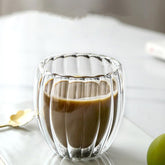 Cristallo - Geribbelde Glas zonder Handvat