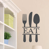Bistro Feast - Muursticker Set met Bestek voor Keuken Decor