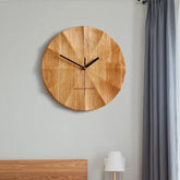 TimberSense - Minimalistische Bamboo Stille Wandklok