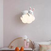 CloudGlow - Schattige Beer & Konijn LED Wandlamp voor Kinderkamer