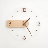 TimberTime - Elegante Wandklok met Acrylglas Wijzerplaat