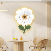 Solara - Nordic Zonnebloem Wandklok voor Woonruimtes