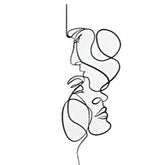 Visage Minimalistisch- 3D Wandornament