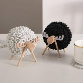Wollige Speelsheid - Rustieke Decoratieve Schapen Set