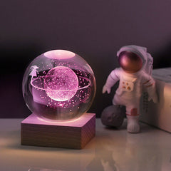Galactic Glow - 3D Crystal Ball Nachtlampje