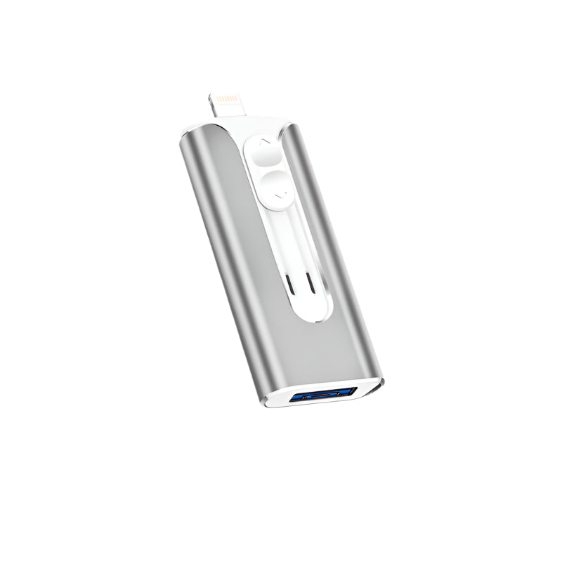 FlexiDrive – 4-in-1 USB Stick voor iPhone, Android & PC