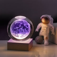 Galactic Glow - 3D Crystal Ball Nachtlampje