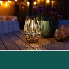 Solaris - Zonne-energie Rattan Tafellamp