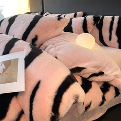 Zebra Luxe - Verdikte Fluffy Beddengoed Set