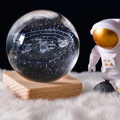 Galactic Glow - 3D Crystal Ball Nachtlampje