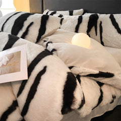 Zebra Luxe - Verdikte Fluffy Beddengoed Set