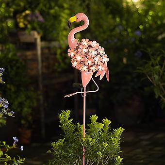 Tropiflame - Solar Metalen Flamingo Tuinverlichting