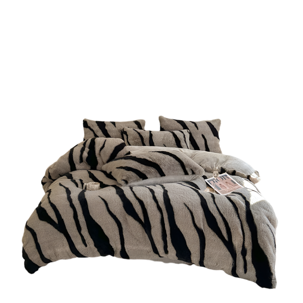 Zebra Luxe - Verdikte Fluffy Beddengoed Set
