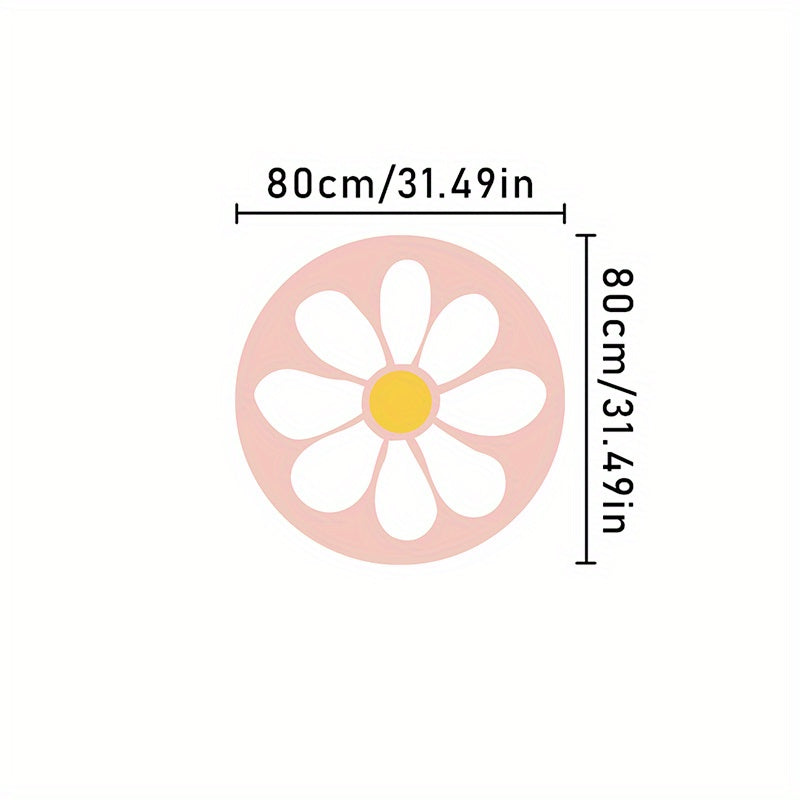 FluffEase - Zachte Bloemen Rond Tapijt voor de Slaapkamer