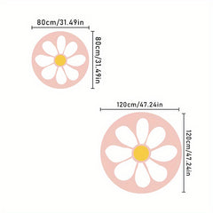 FluffEase - Zachte Bloemen Rond Tapijt voor de Slaapkamer