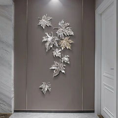 Leafscape - 3D Metalen Wanddecoratie