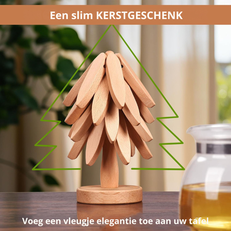Magische Boom - Kerstmis Onderzetter Set 4-in-1