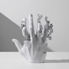 Palmaire - Elegante Witte Palm Sculptuur Decor