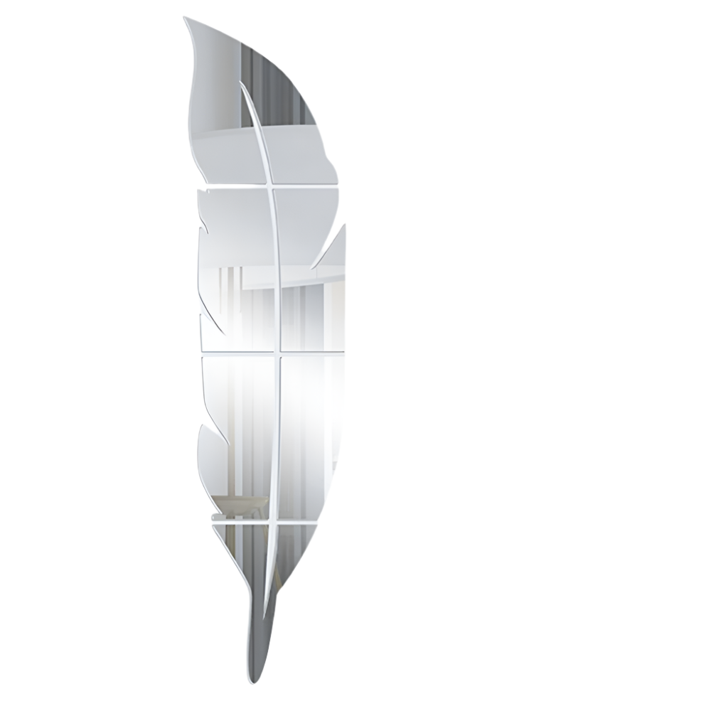 LuxeLeaf - Grote 3D Acryl Blad Spiegel Wanddecoratie