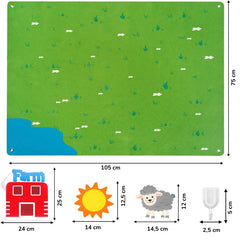 FeltPlay – Montessori Activiteitenbord van Vilt voor Kinderen