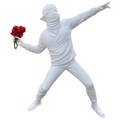 Floral Rebellion - Kunstwerk Geïnspireerd door Banksy