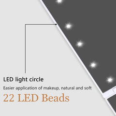 Lunara View – Driedelige opvouwbare make-up spiegel met LED-verlichting