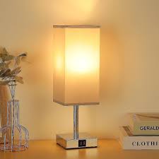 GlowTouch – Tafellamp met USB A + C oplaadpoorten en dimbare functies