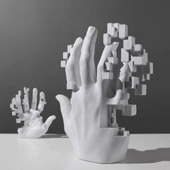 Palmaire - Elegante Witte Palm Sculptuur Decor