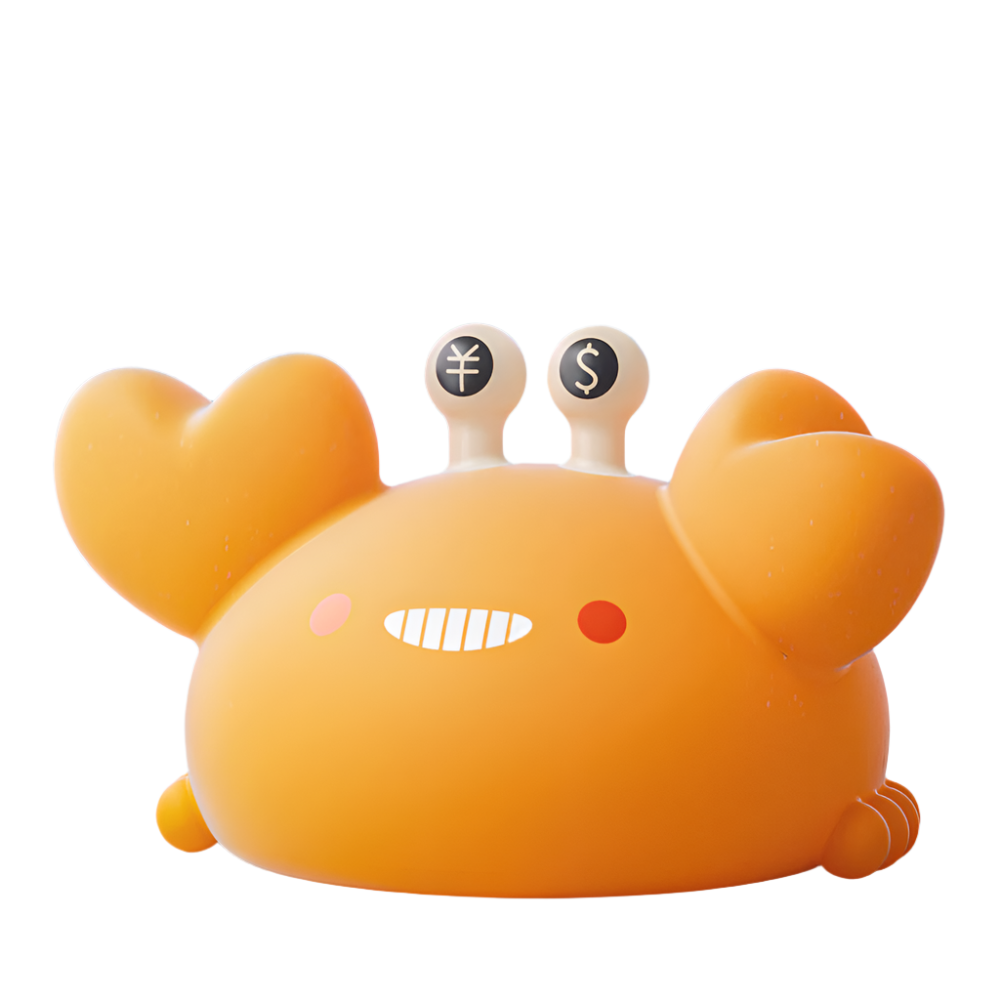 CrabGlow - Schattige Krab LED Nachtlamp