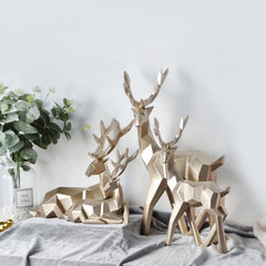 Nordic Elegance - Rendier Sculptuur Set van 2