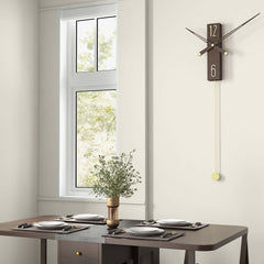 Timeless - Grote Wandklok van Walnotenhout