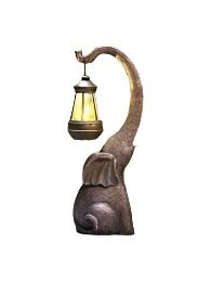 EleGlow – Zonne-energie Olifanten Beeld met Glazen Bol voor Tuindecoratie