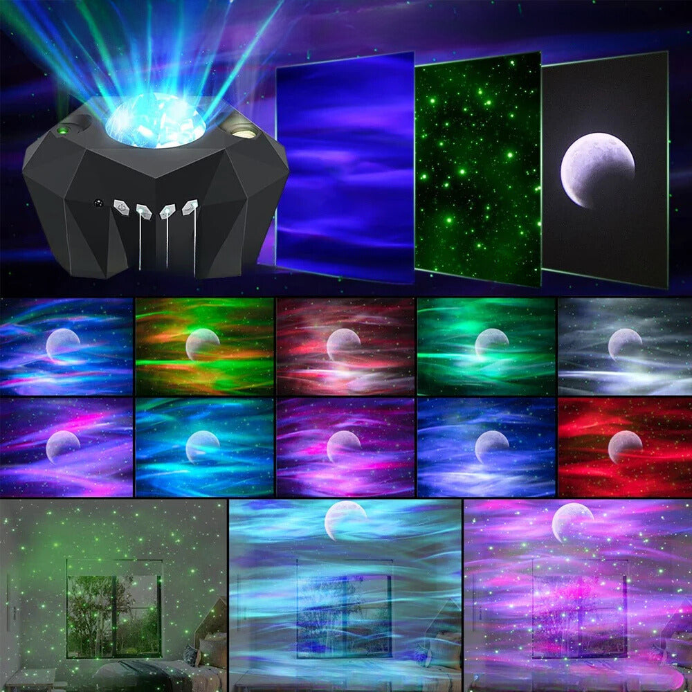 LunarGlow - Aurora Galaxy Maanprojector met Bluetooth-luidspreker
