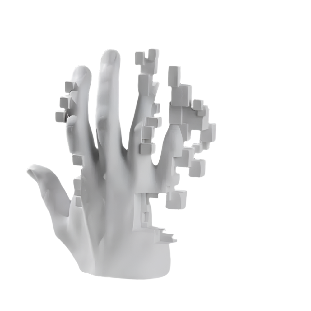 Palmaire - Elegante Witte Palm Sculptuur Decor