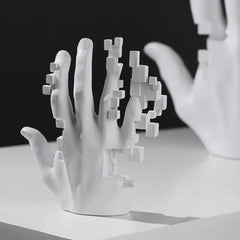 Palmaire - Elegante Witte Palm Sculptuur Decor