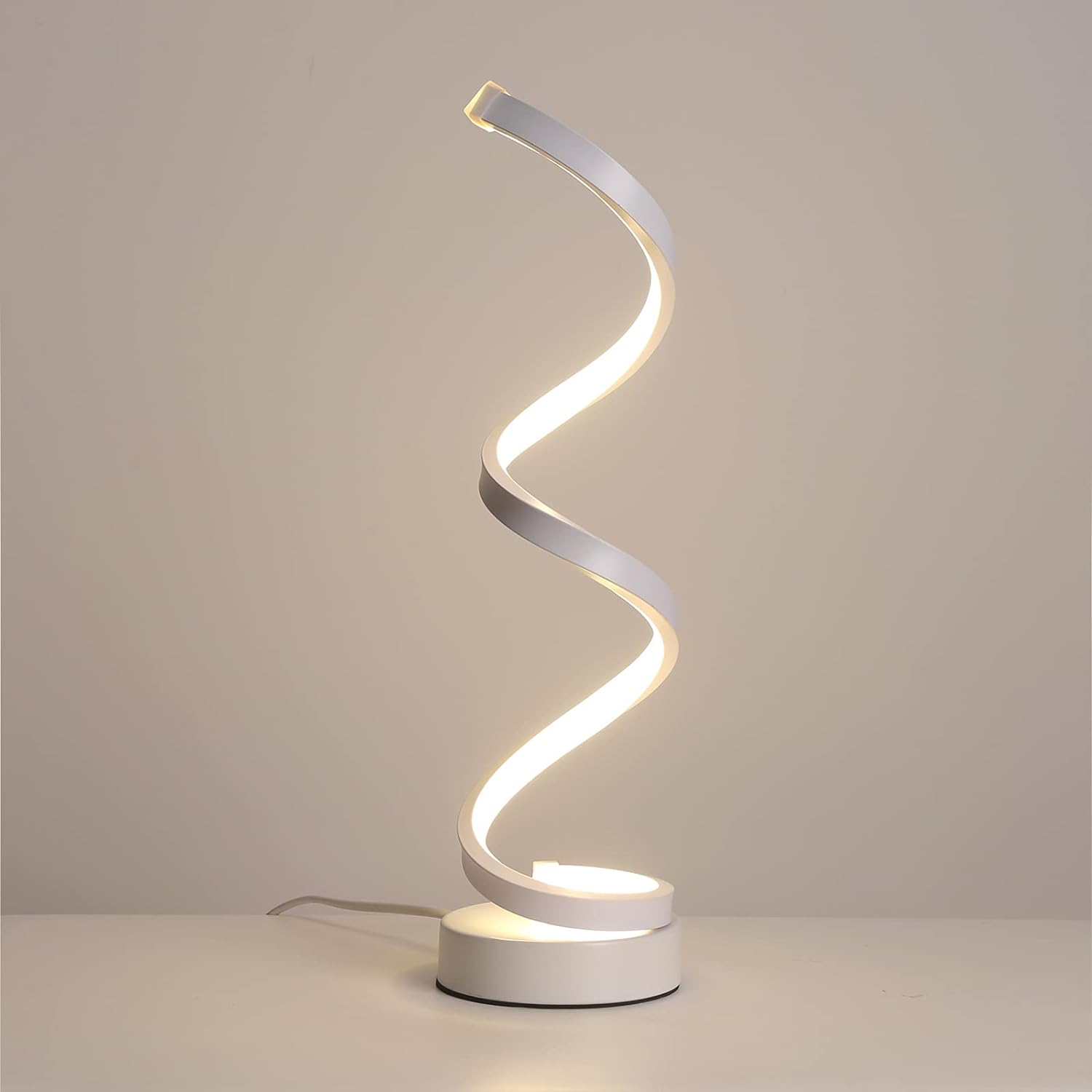 Illumina - Witte Spiraallamp voor Modern Interieur