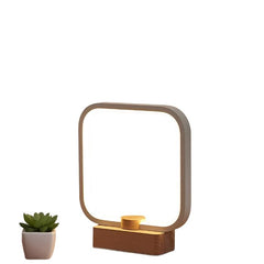 LumoSquare - Minimalistische LED Houten Tafellamp