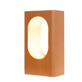 Luminara - Rustieke Houten Nachtlamp