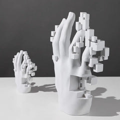 Palmaire - Elegante Witte Palm Sculptuur Decor