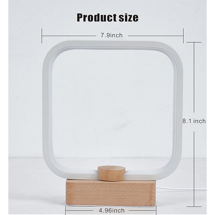 LumoSquare - Minimalistische LED Houten Tafellamp
