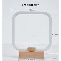 LumoSquare - Minimalistische LED Houten Tafellamp