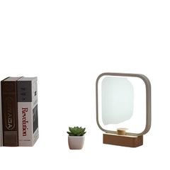 LumoSquare - Minimalistische LED Houten Tafellamp