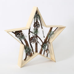Lunastar - Houten Ster Kerst Tafeldecoratie