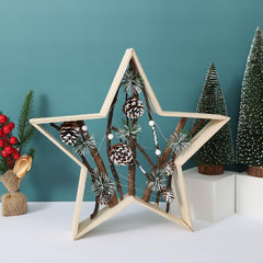 Lunastar - Houten Ster Kerst Tafeldecoratie