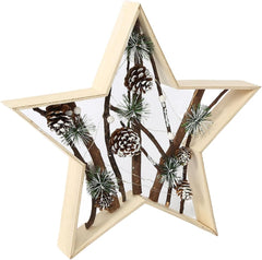 Lunastar - Houten Ster Kerst Tafeldecoratie